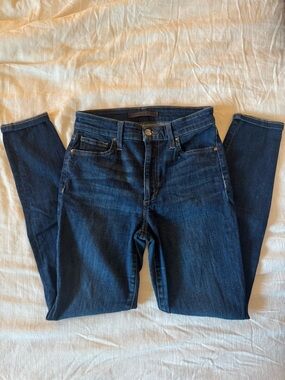 Joe's Jeans Deep Indigo high rise skinny ankle Stretch Denim size 25 W